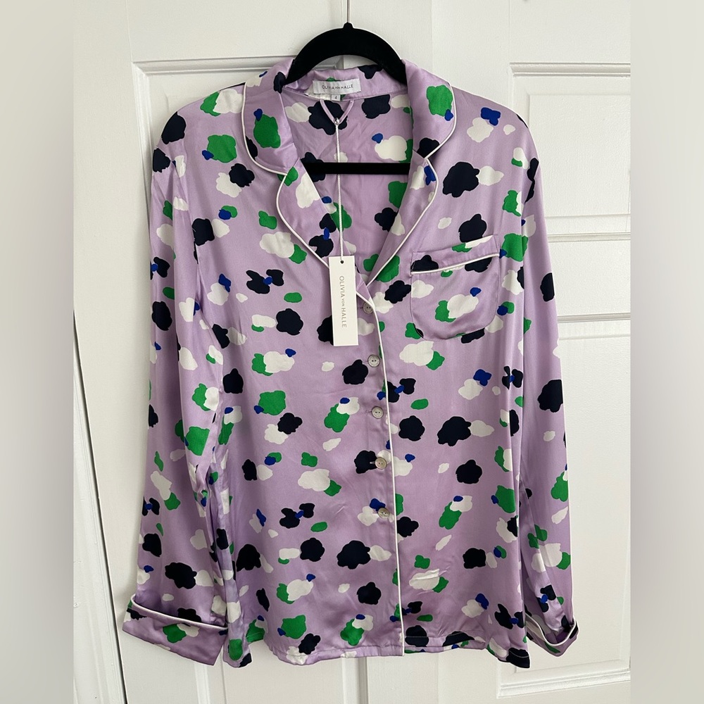 Olivia von Halle Luxury Silk Pajama Top